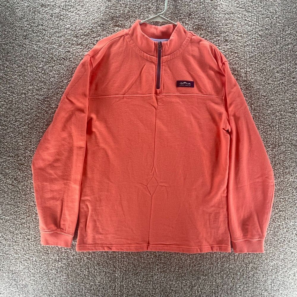 Lauren James Co Sweater Adult Large Pink Quarter Zip Pullover Preppy Cotton Mens